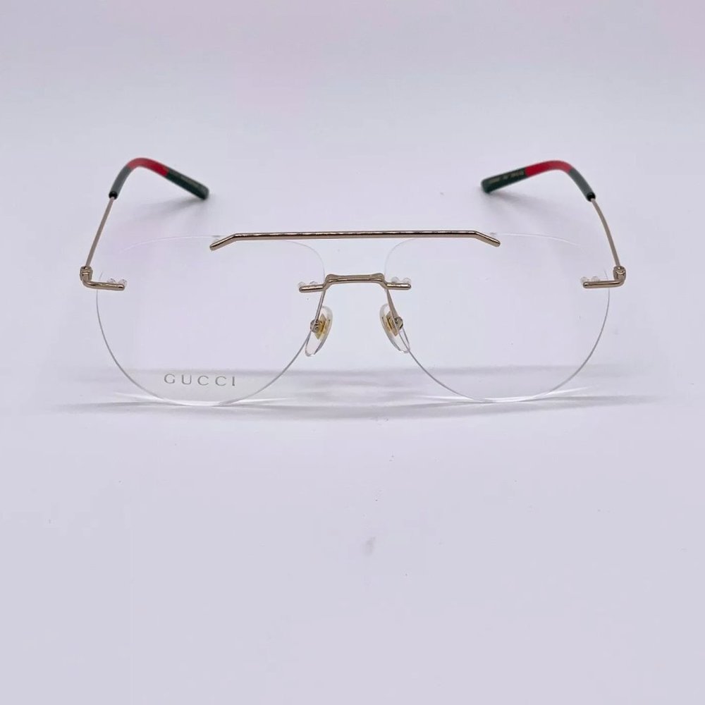 Sale! New Gucci Unisex 58mm Gold Aviator Eyeglasses! - Picture 4 of 7